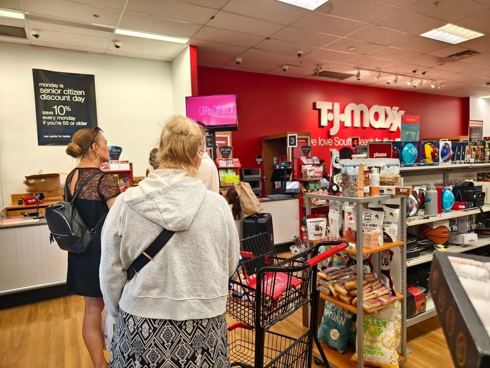 T.J. Maxx checkout line