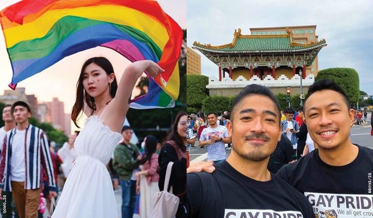 Taiwanese LGBTQ+ people celebrating Pride