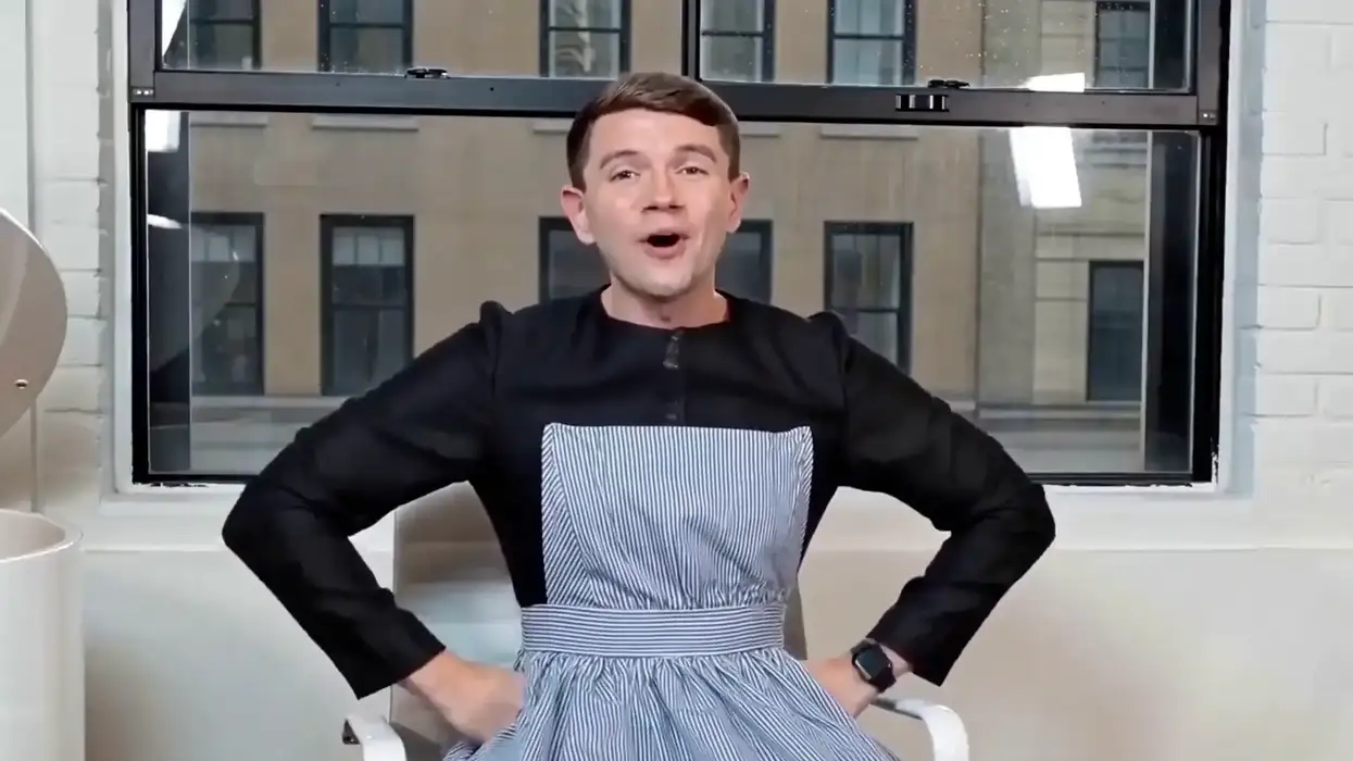Talarico is shown singing a parody of “My Favorite Things” from The Sound of Music