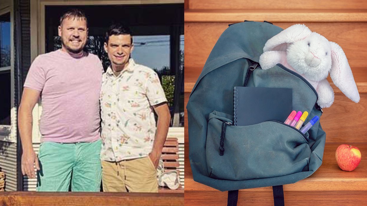 tennessee gay couple foster parents Travis Michael VanZant kids backpack stuffed bunny