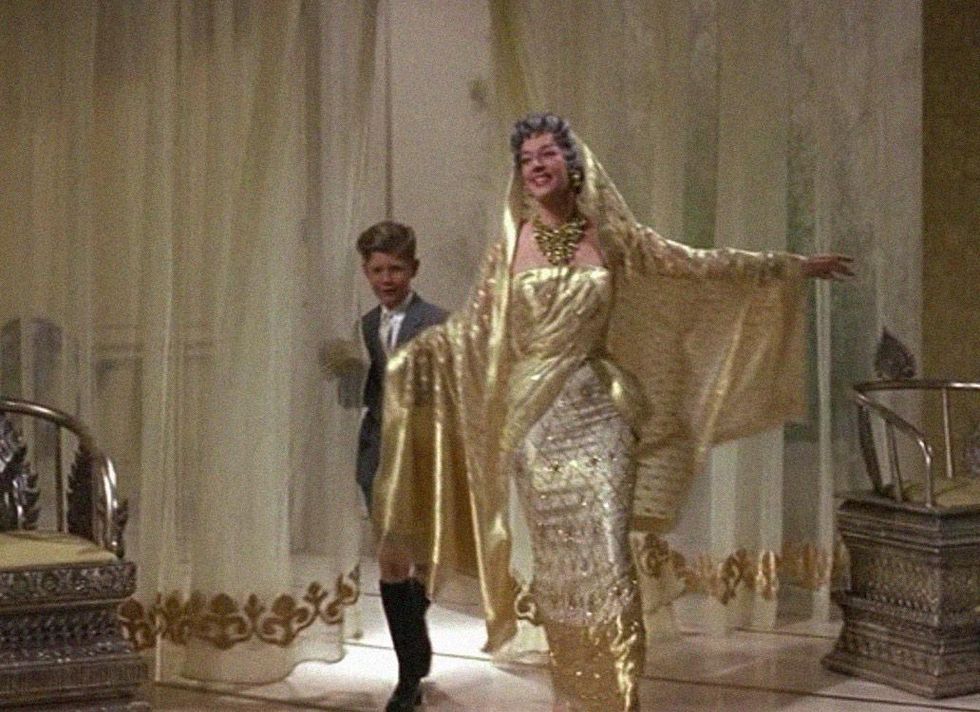 Terry Kelman and Rosalind Russell in Auntie Mame