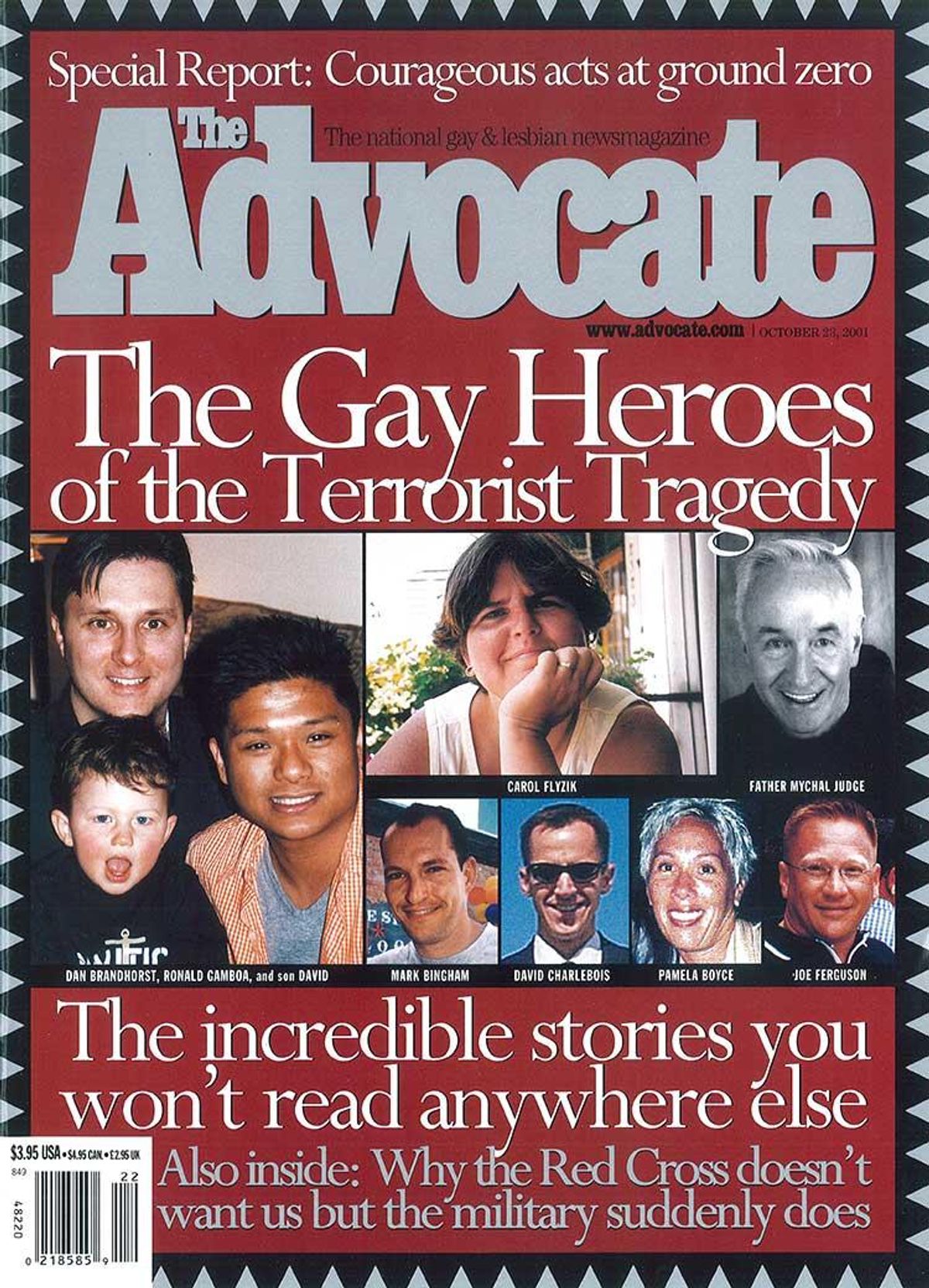 The Advocate September 11 2001 9/11 Cover The Gay Heroes of the Terrorist Tragedy