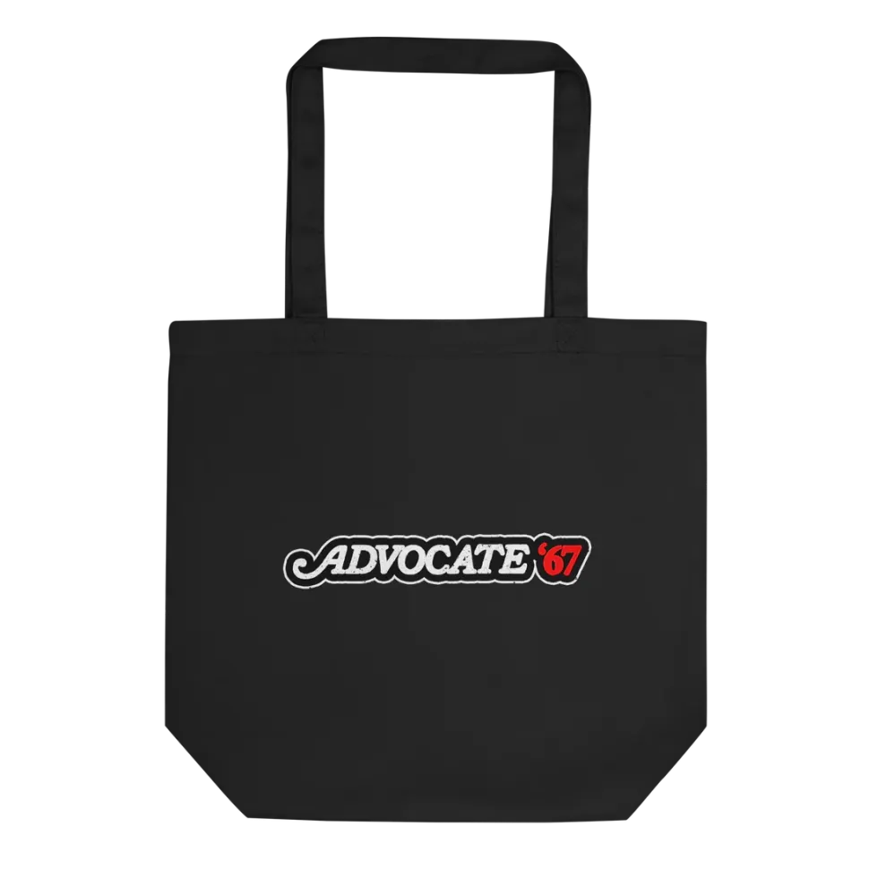 THE ADVOCATE \u201867 ECO TOTE BAG (RED)