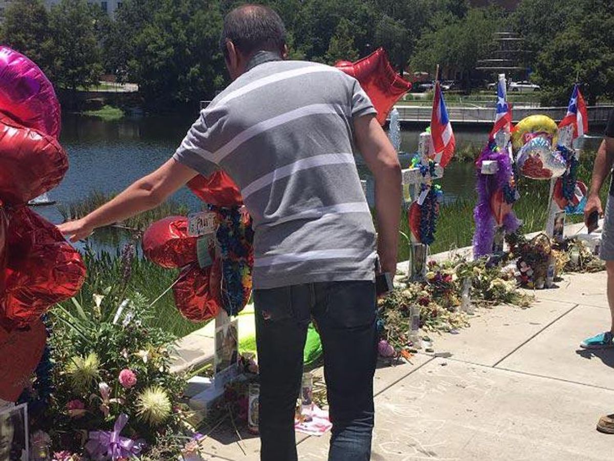 The author visits a Pulse vigil in Orlando.
