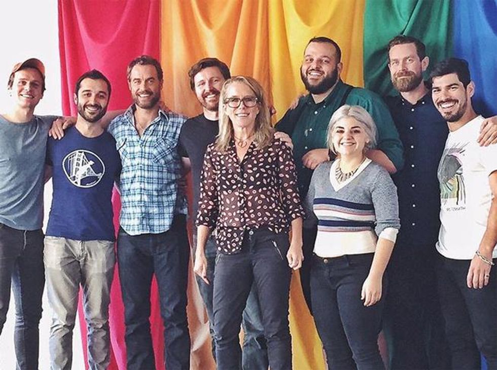 The cast and crew, including creator Michael Lannan and co-producer Andrew Haigh.