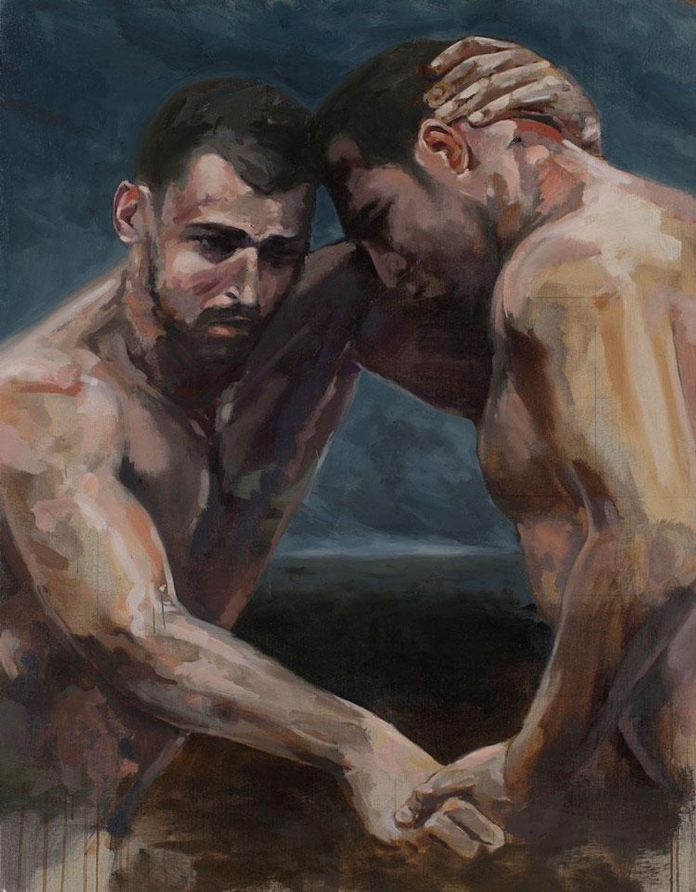 The First Mourning, 35x45\u201d, oil on linen, 2015