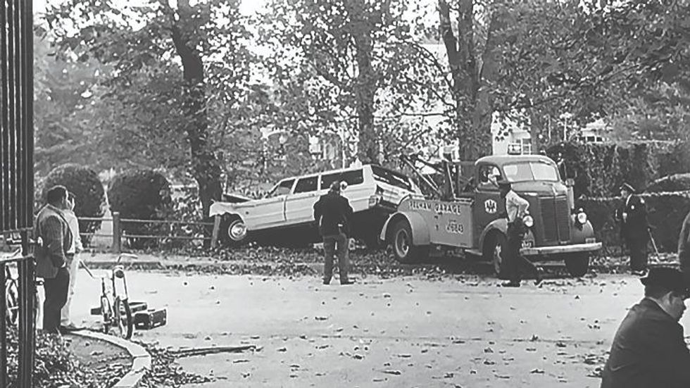 The gate and car Doris Duke used to kill Eduardo Tirella, from Peter Lance's new book "Murder at Rough Point"