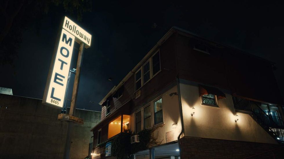 The Holloway Motel in West Hollywood which is now being converted to shelter for unhoused individuals