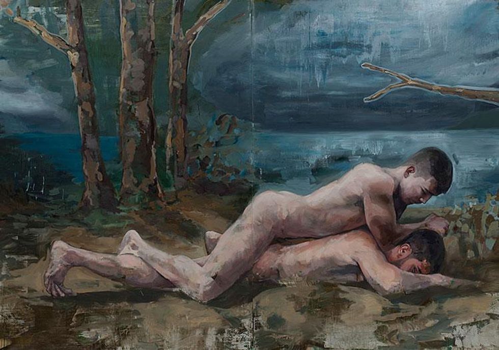 The Imprudent Boy, 84x120\u201d, oil on linen, 2015