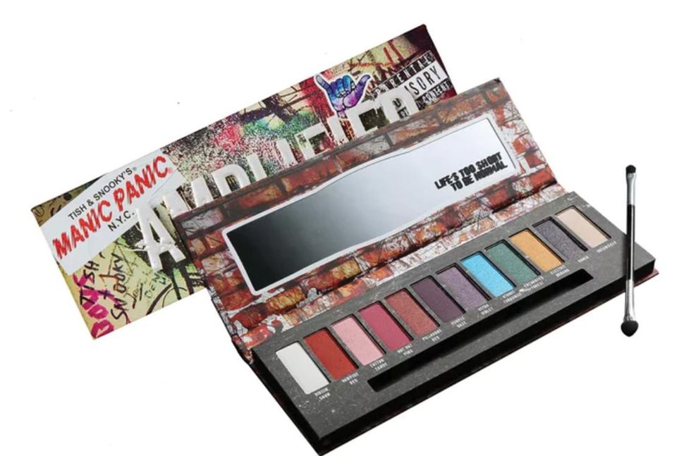 The Manic Panic Amplified 12 Eyeshadow Palette\u2019s mirror says \u201clife\u2019s too short to be normal.\u201d ($10 and up, ManicPanic.com)