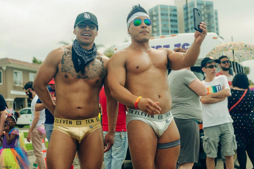 The marine layer did not prevent the guys and gals of Long Beach, Calif., from dressing it up and taking it out onto the streets.