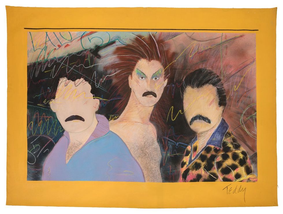 The painting Las Locas by Teddy Sandoval from around 1980