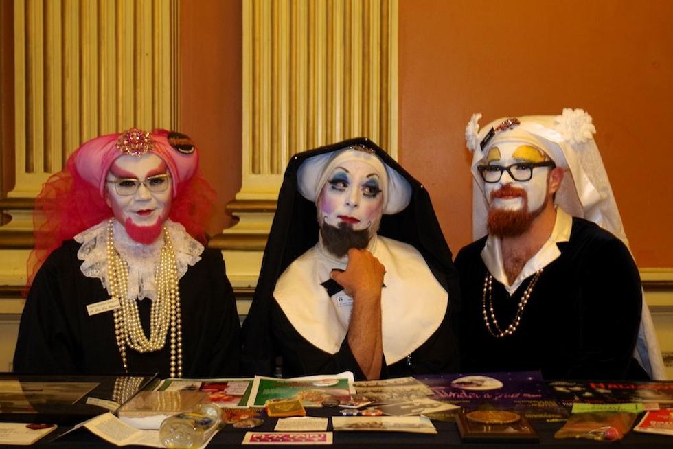 The sisters of perpetual indulgence who also had an archical display