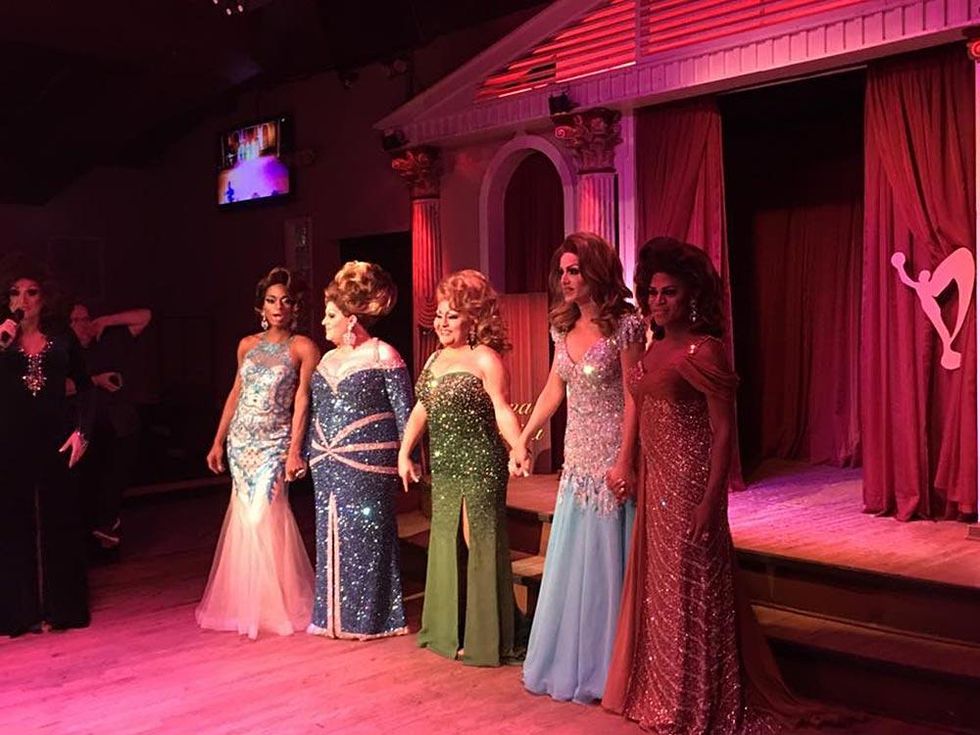 The top five finalists for Miss Gay NC America 2016.