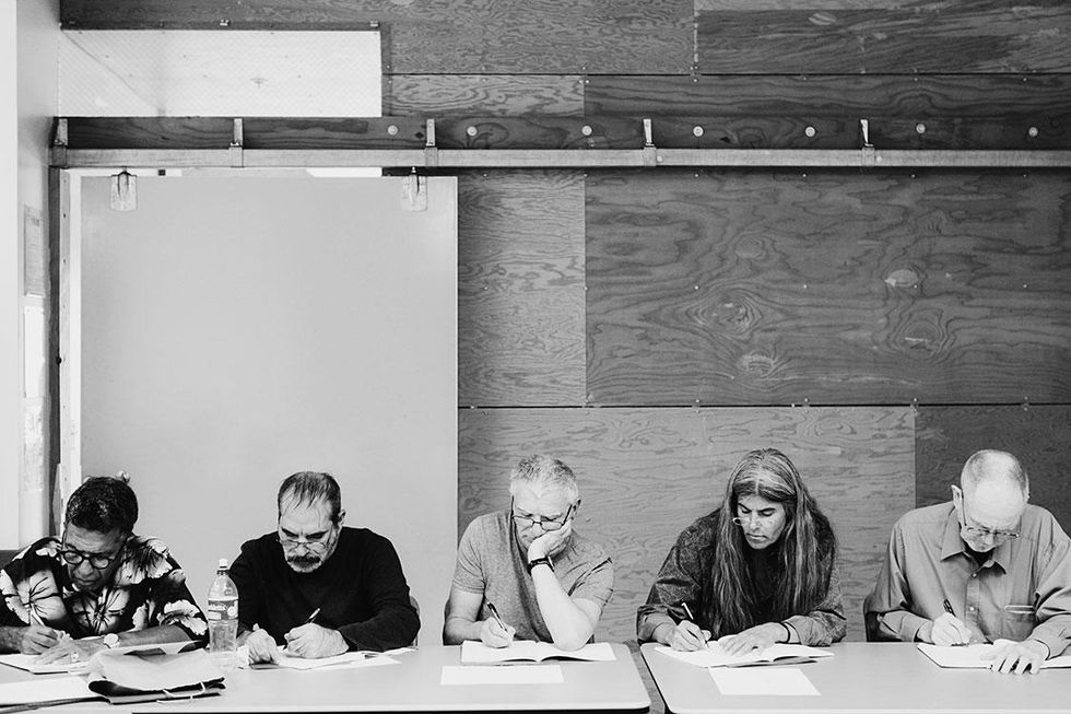 The workshop in progress.