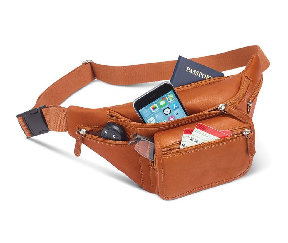This Lightweight Leather Hip Pouch is lesbian AF. ($70, Hammacher.com)