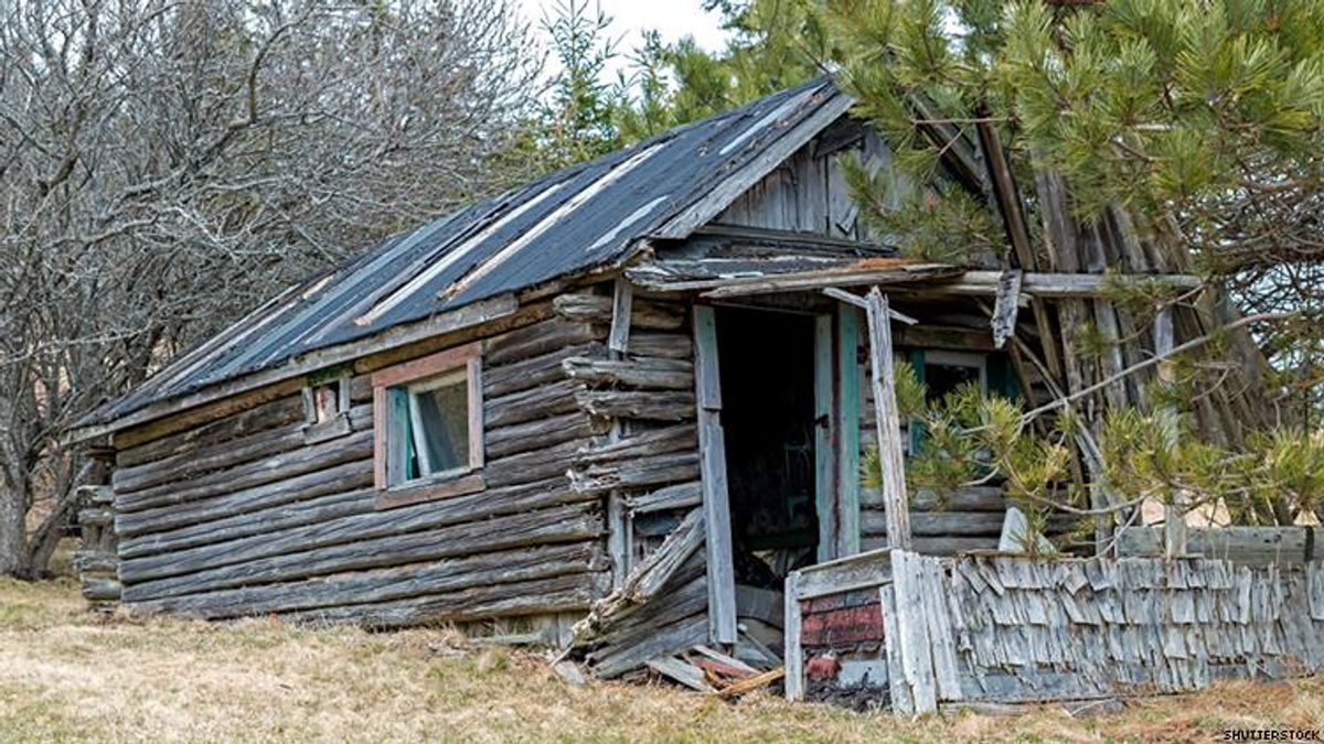 This Log Cabin Has Collapsed