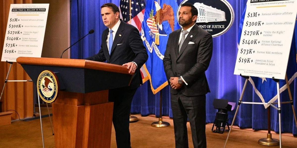 DOJ announces its latest criminal target. It's a nonprofit group that tracks right-wing extremists