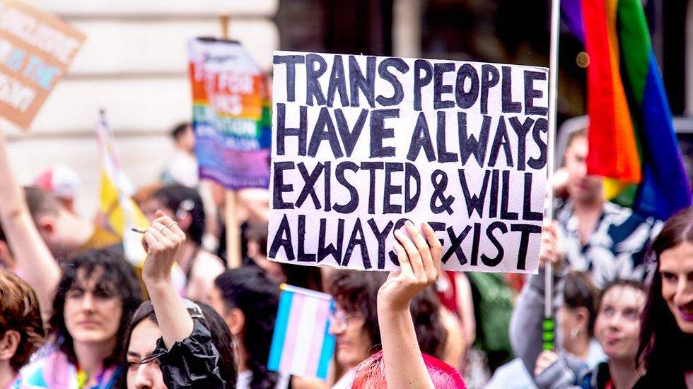 Trans People Always Existed LGBTQ Protest Transgender Pride Sign