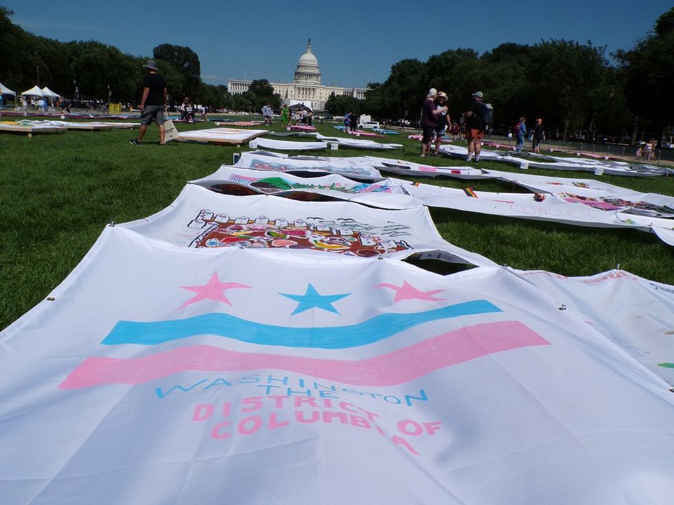 Trans Pride DC 2025 weekend festivities including ACLU Freedom to Be Monument