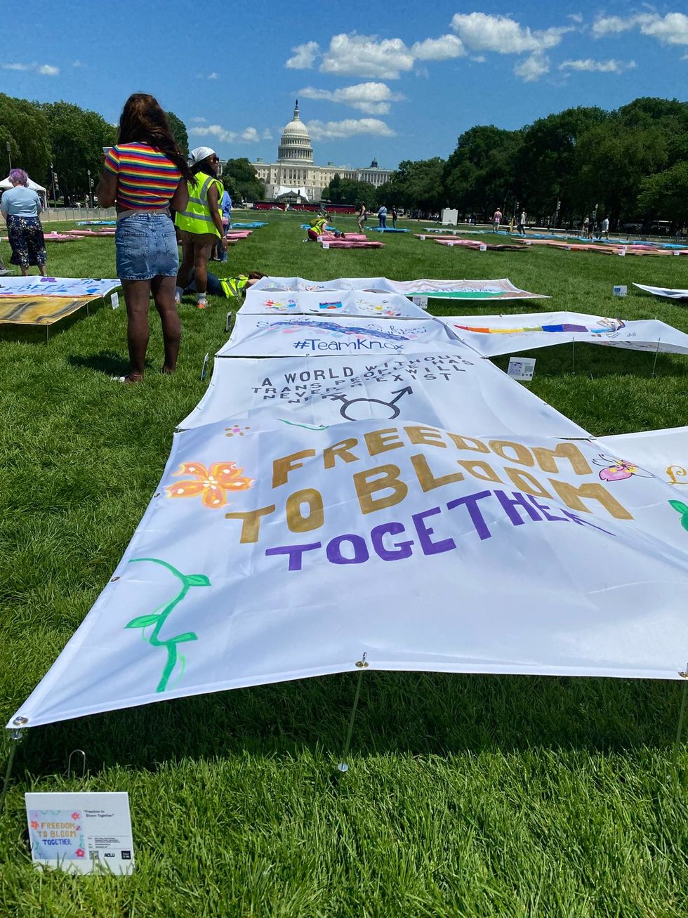 Trans Pride DC 2025 weekend festivities including ACLU Freedom to Be Monument