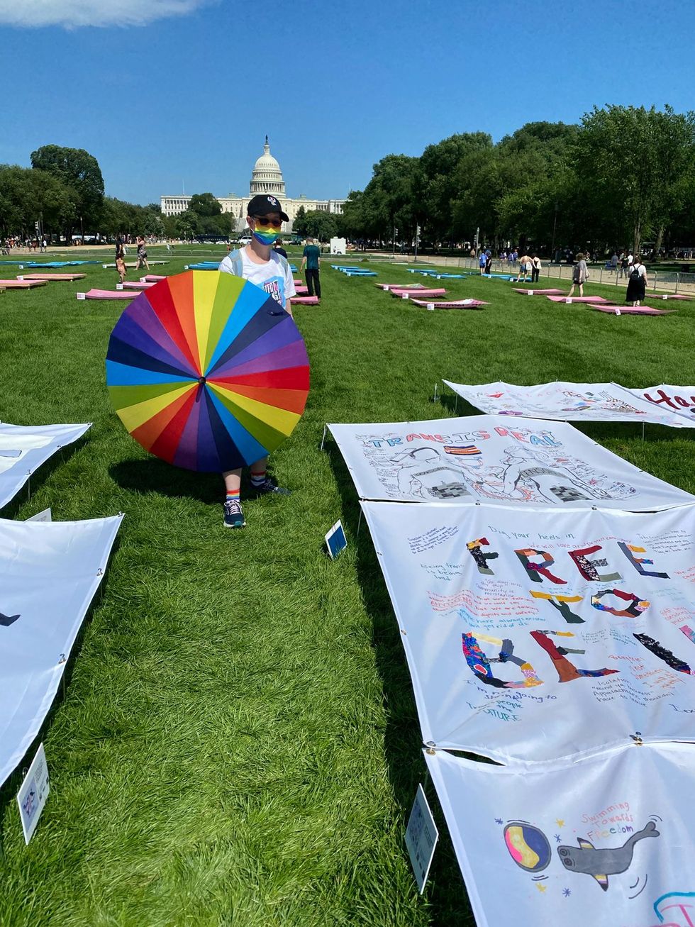 Trans Pride DC 2025 weekend festivities including ACLU Freedom to Be Monument