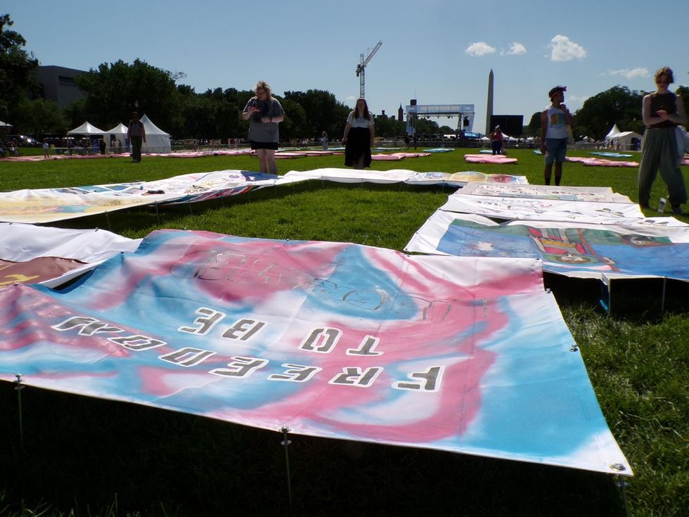 Trans Pride DC 2025 weekend festivities including ACLU Freedom to Be Monument