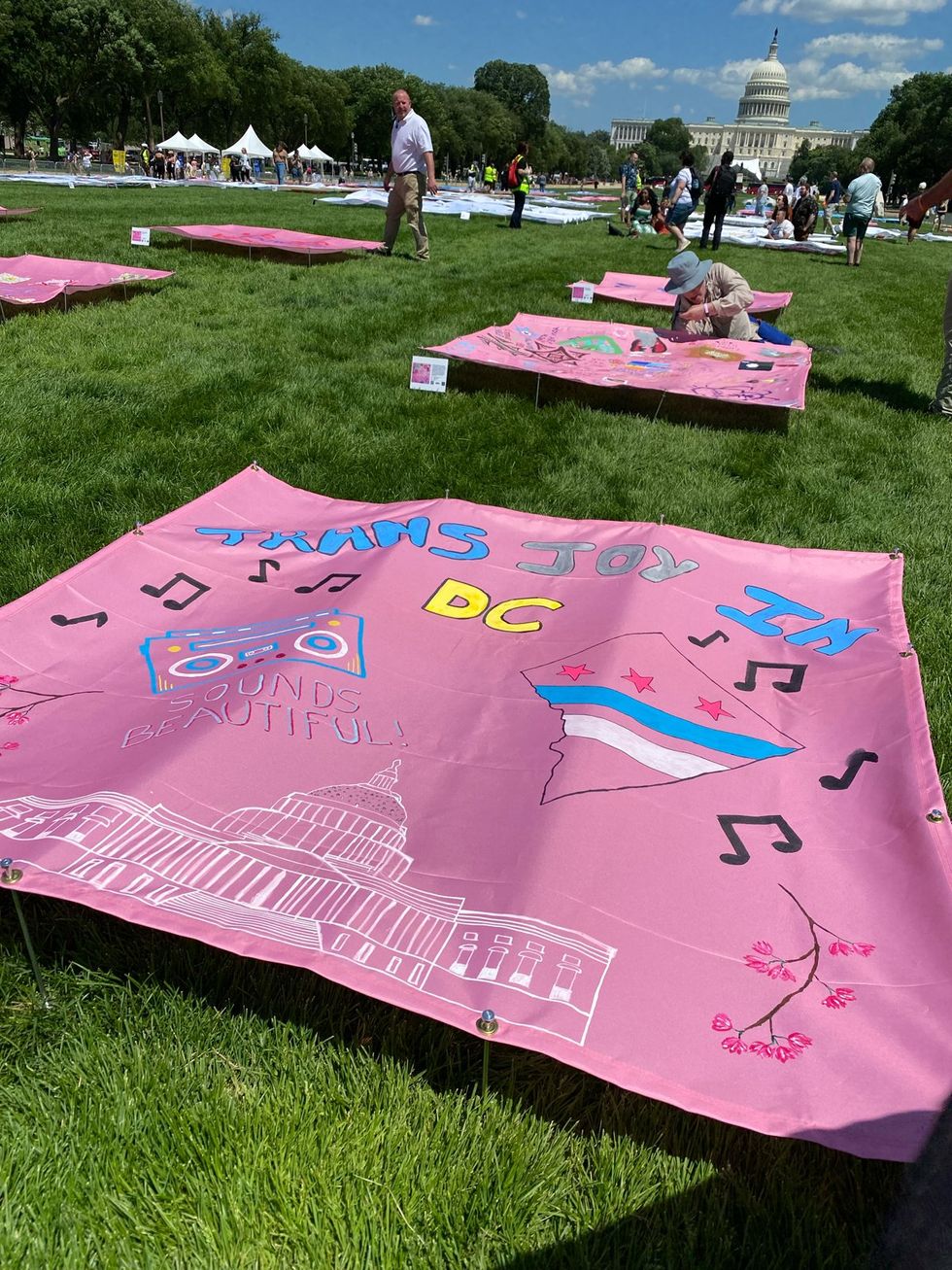 Trans Pride DC 2025 weekend festivities including ACLU Freedom to Be Monument