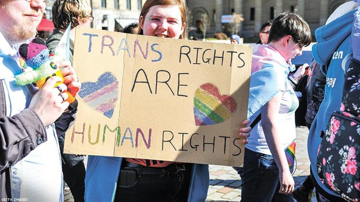 Trans rights demonstrators
