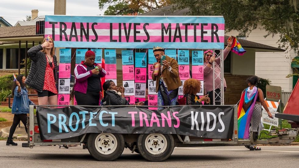 Trans rights supporters in Jacksonville
