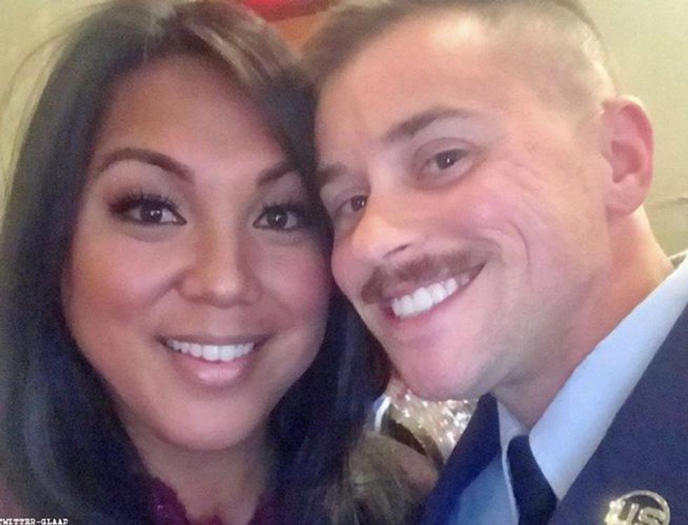 Trans soldiers walk the red carpet. (2017)