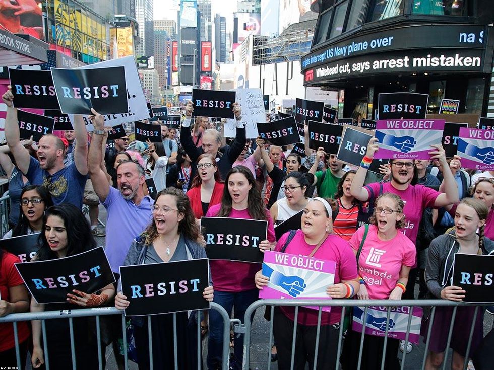 Transgender Military Ban Protests