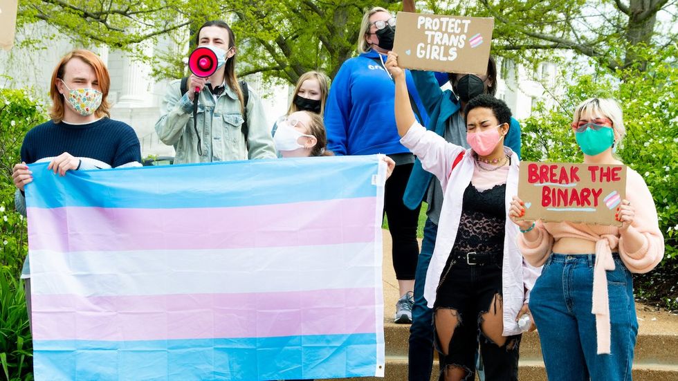 Transgender rights protesters