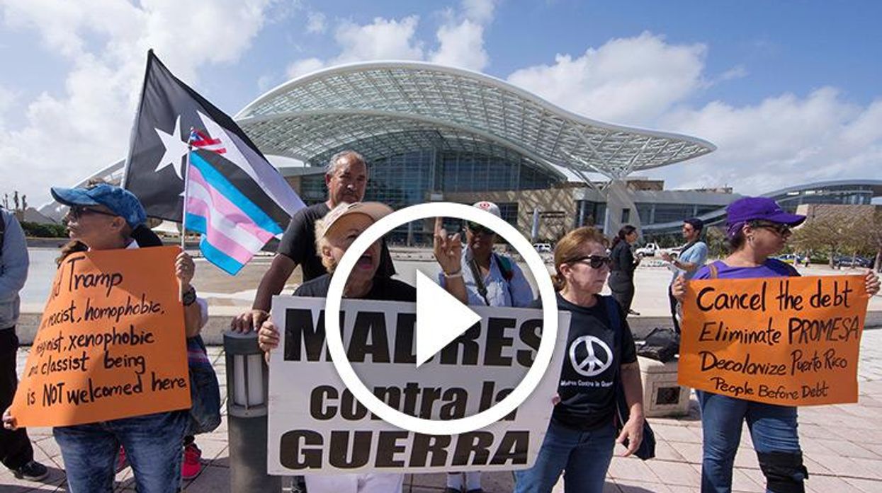 Trump Dodges Protesters