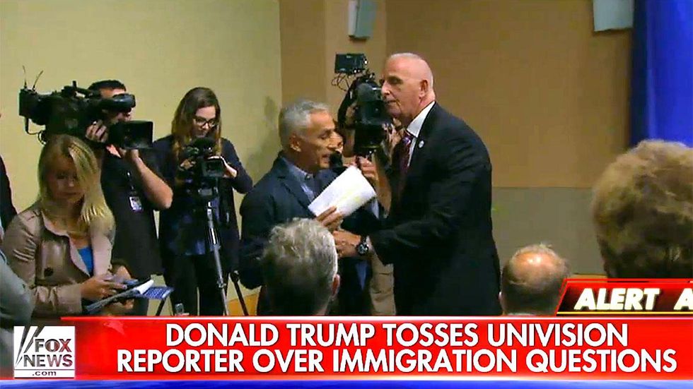 Trump solving the pesky immigration problem.