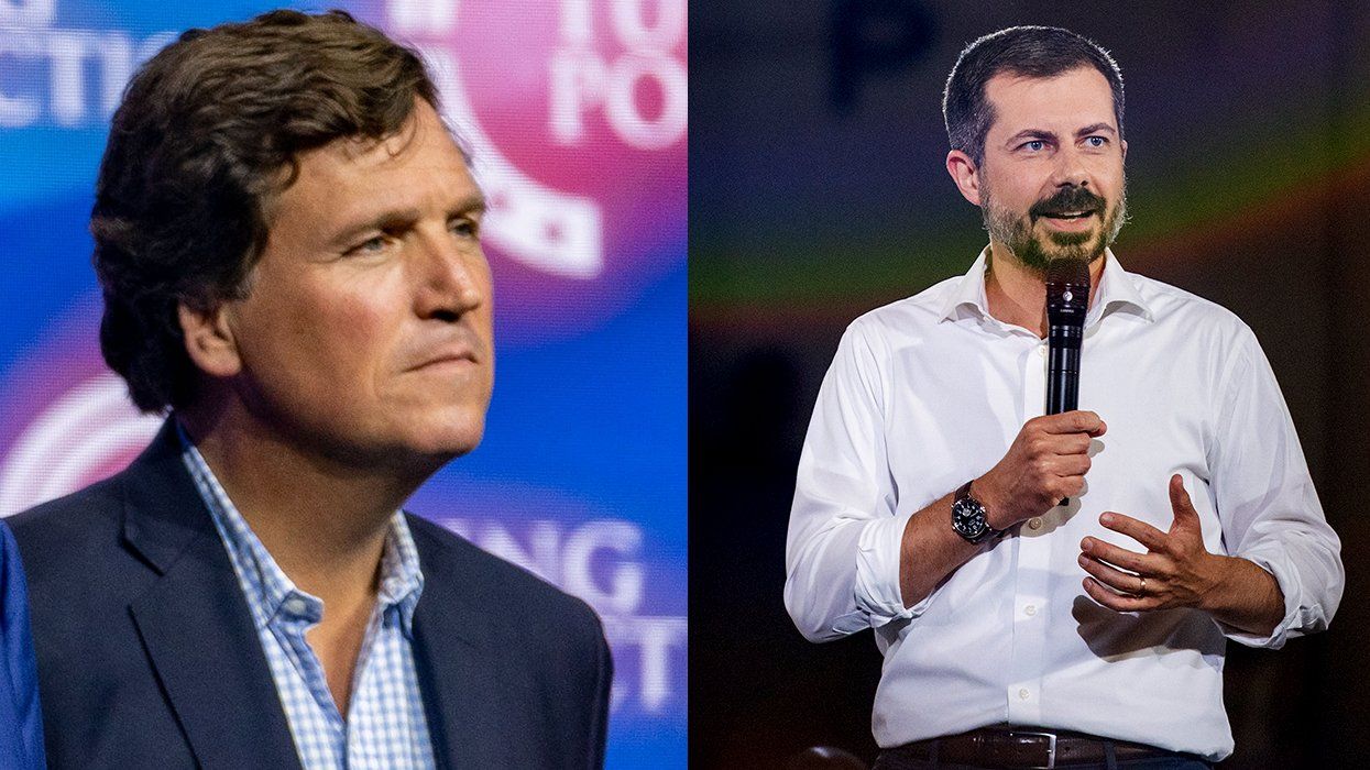 Tuckerson Carlson turning point election rally 2024 Pete Buttigieg town hall hosted by VoteVets 2025