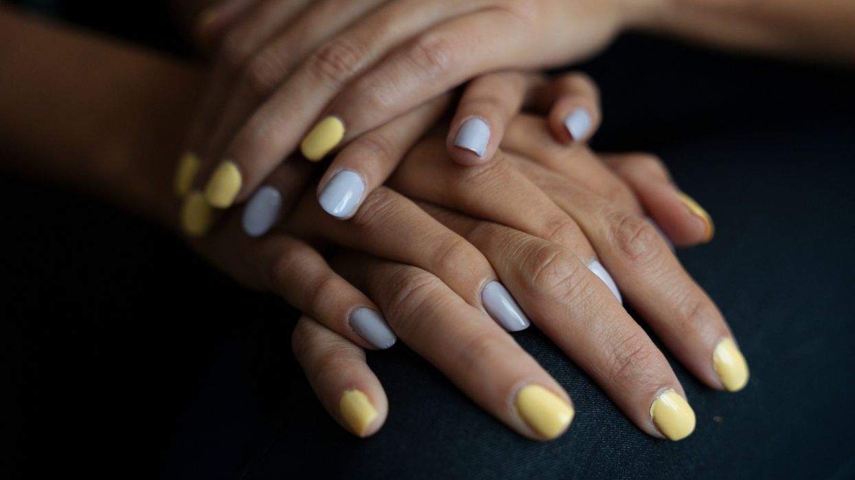 two people with overlaid hands
