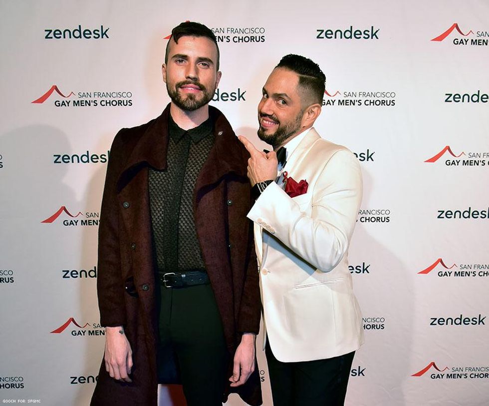 Tyler Glenn and SFGMC executive director Chris Verdugo