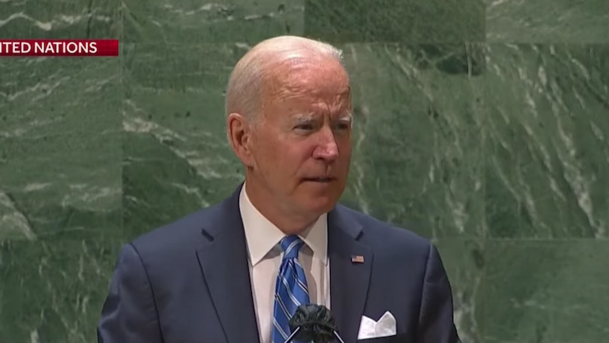 U.S. President Joe Biden speaking at the U.N.