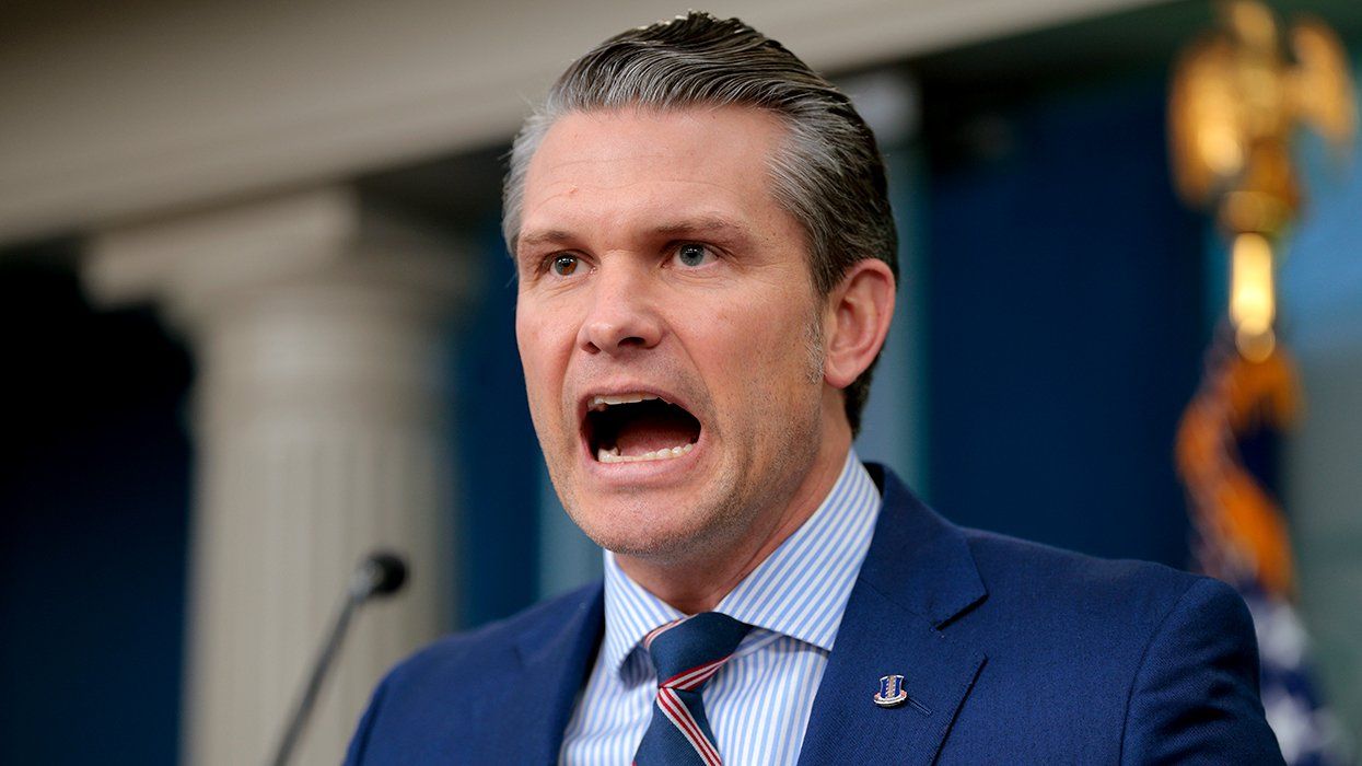 U.S. Secretary of Defense Pete Hegseth speaks to reporters in the Brady Press Briefing Room at the White House in Washington, DC.