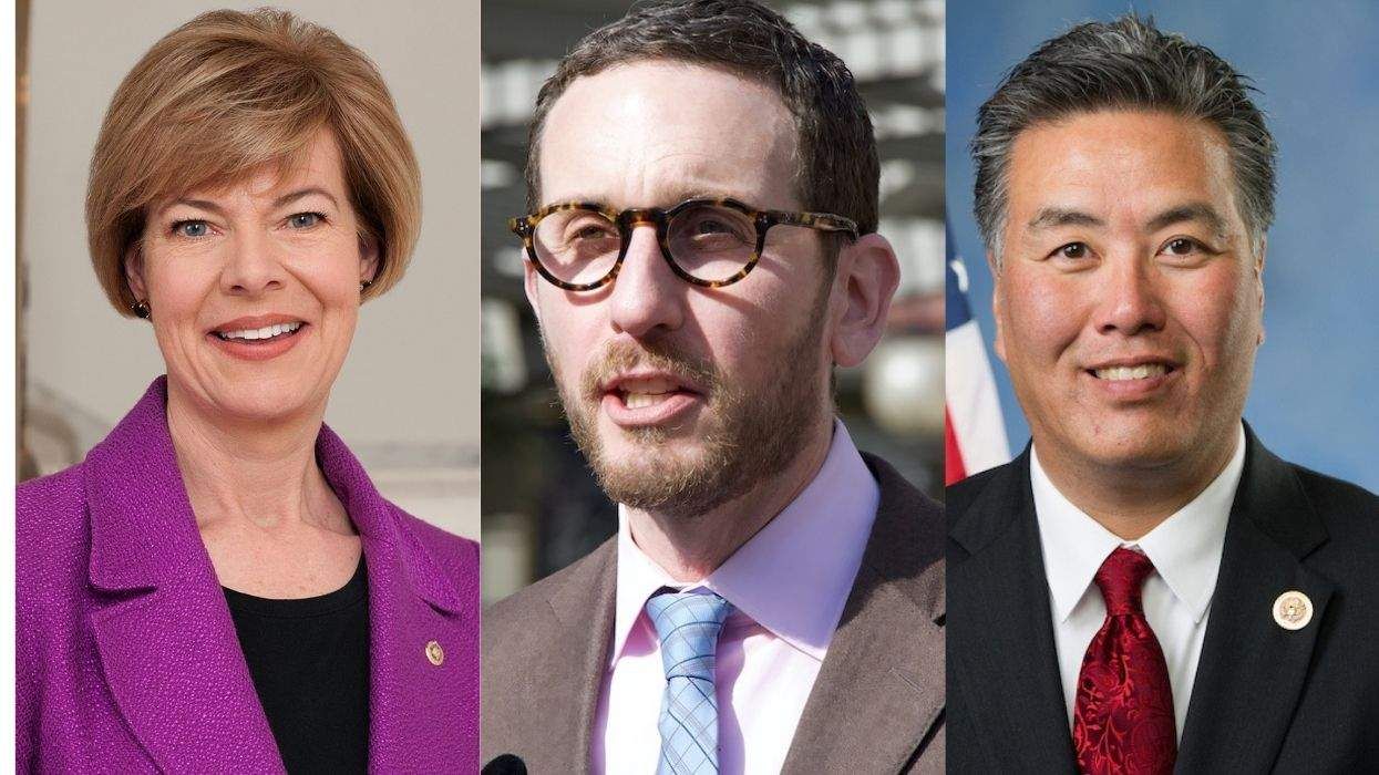 U.S. Sen. Tammy Baldwin, California State Sen. Scott Wiener, and U.S. Rep. Mark Takano