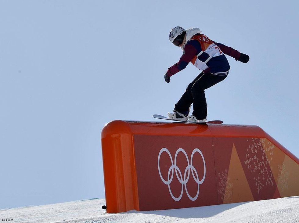 \u0160\u00e1rka Pan\u010dochov\u00e1 runs the course during the women's slopestyle final at Phoenix Snow Park
