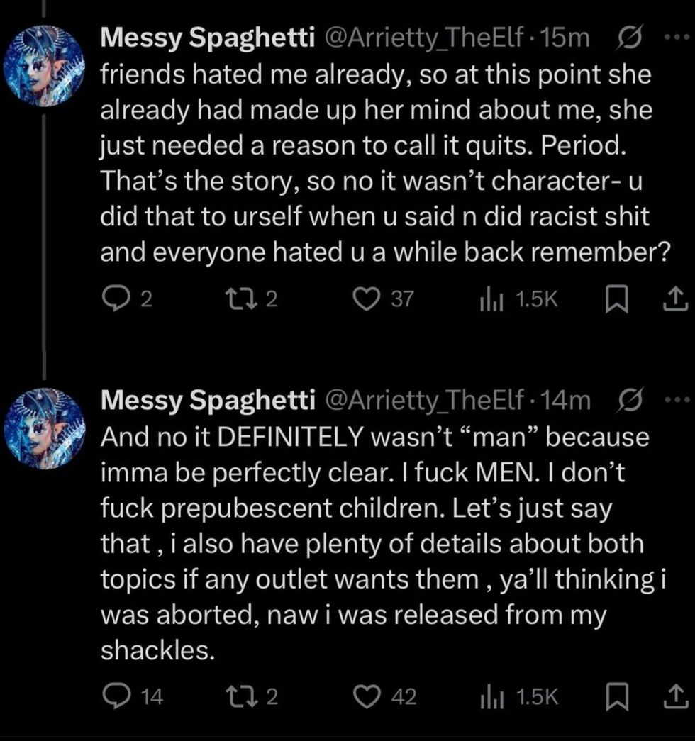 \u200bArrietty shares posts via X/Twitter