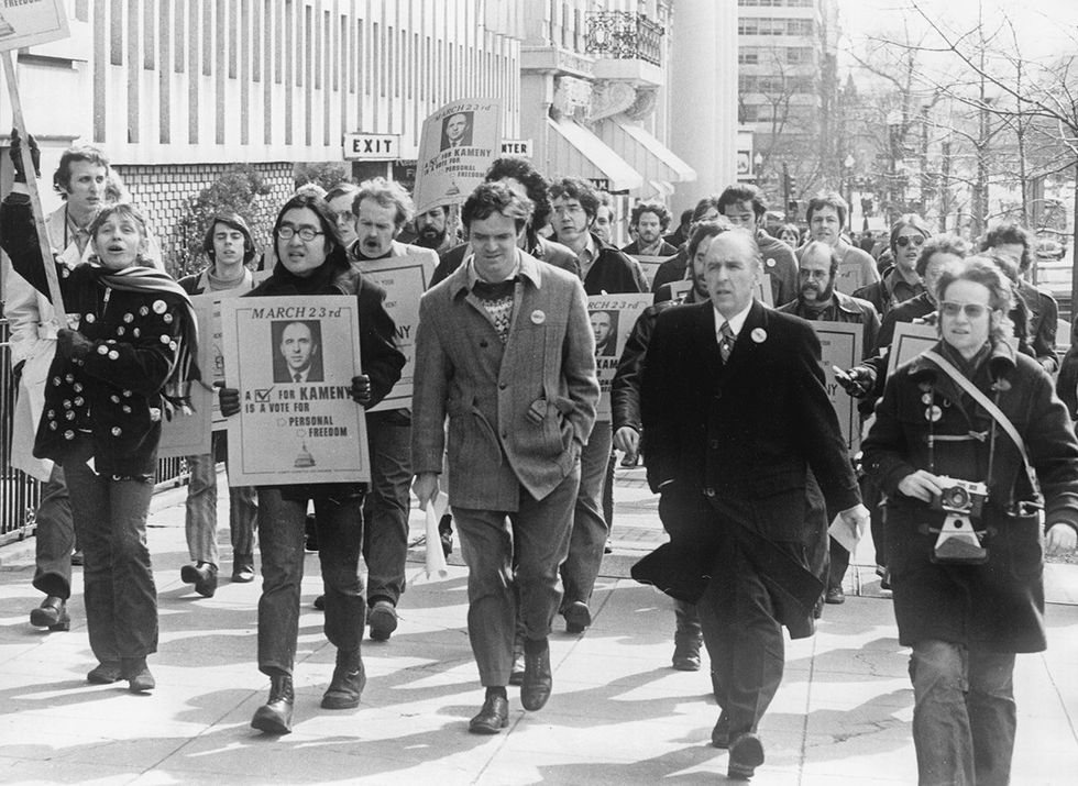 \u200bFrank Kameny second from right whistle-stop tour to the White House 1971