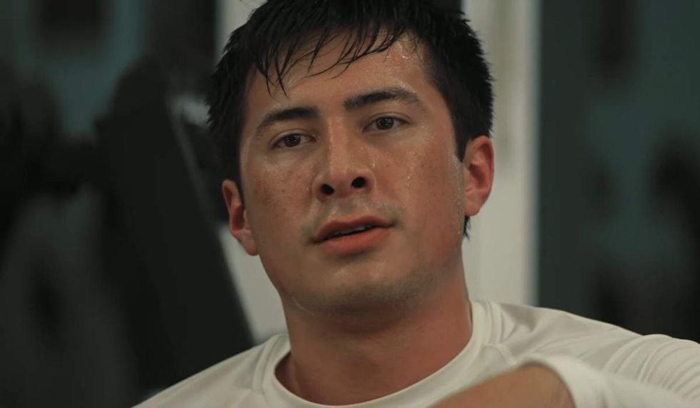 \u200bHudson Williams as Shane Hollander on \u200bHeated Rivalry\u200b episode 1