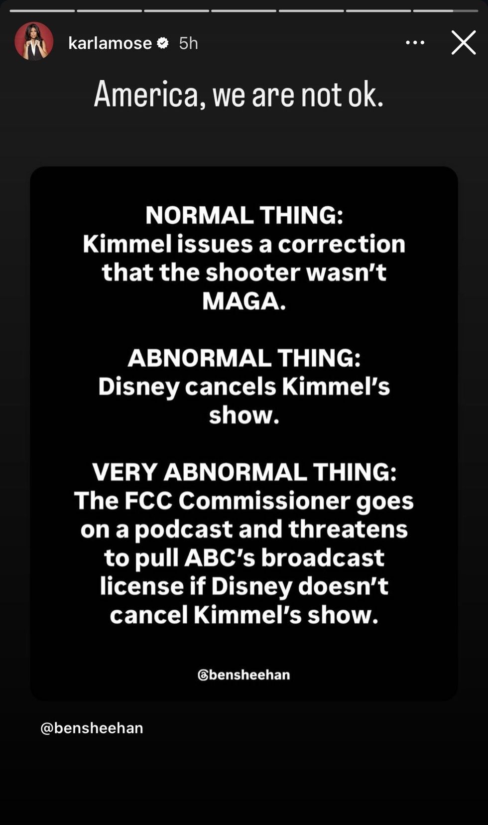 \u200bKarla Mosley via Instagram Story