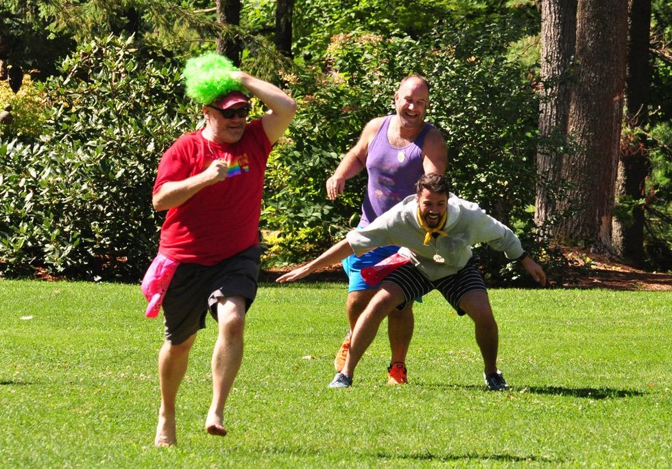\u200bLGBTQ+ adults having fun at adult summer camp