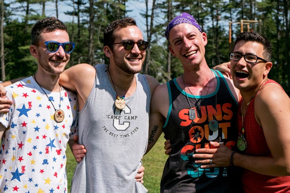 \u200bLGBTQ+ adults having fun at adult summer camp