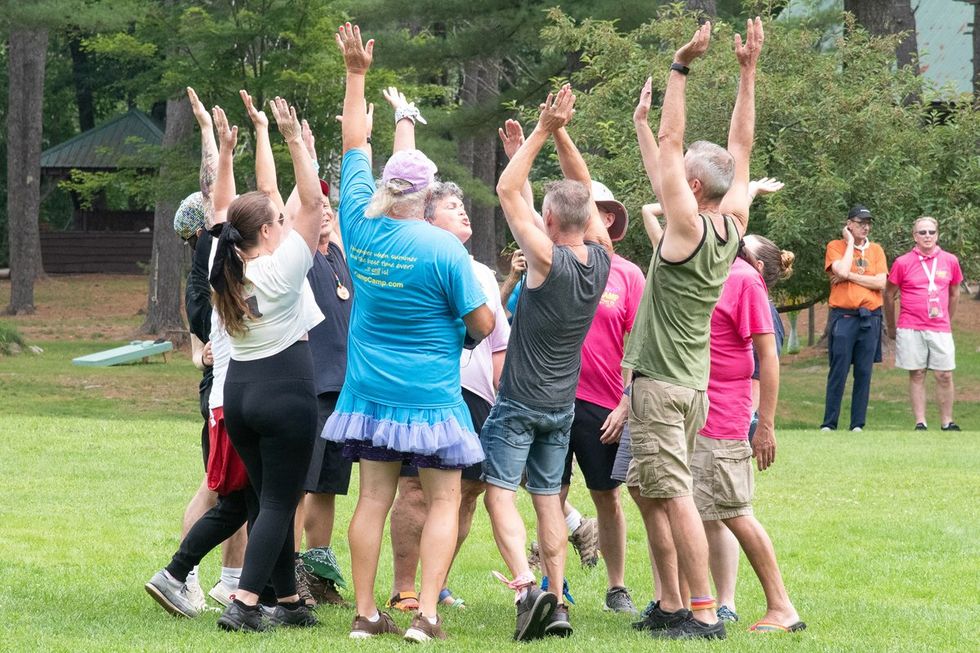 \u200bLGBTQ+ adults having fun at adult summer camp