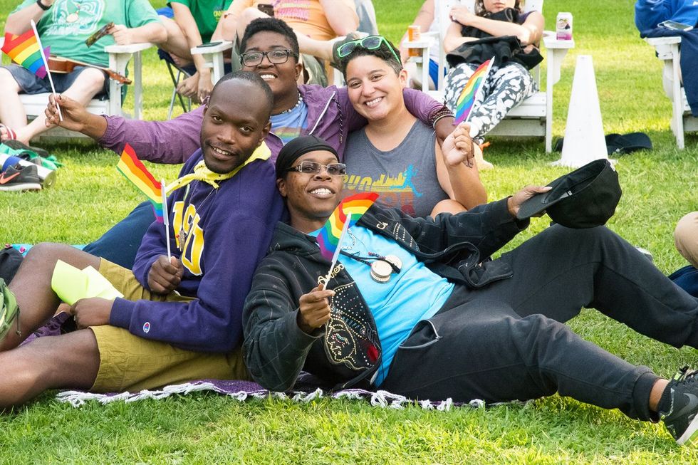 \u200bLGBTQ+ adults having fun at adult summer camp